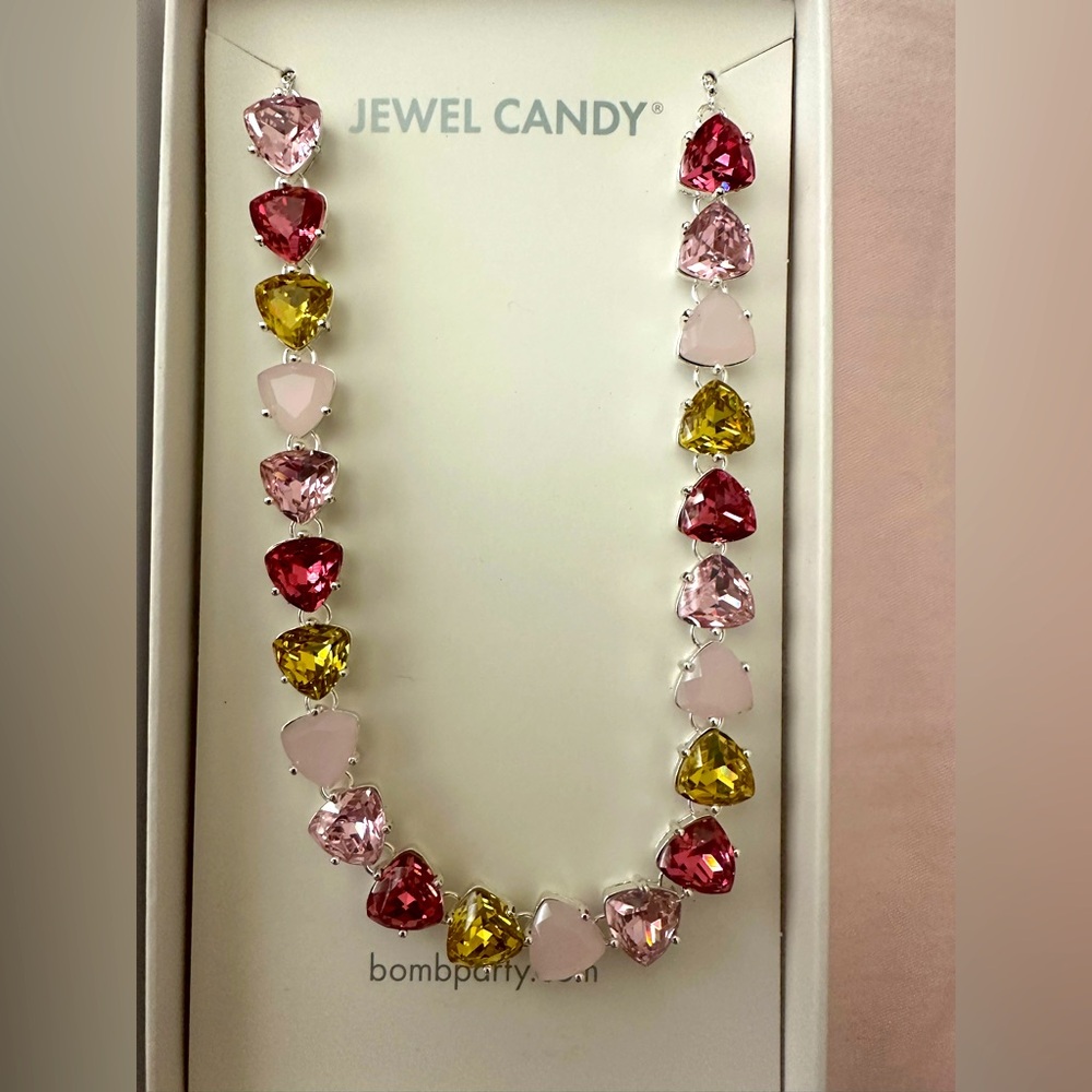 Bomb Party Jewel Candy 🍭 summer Necklace Pink Lemonade Dreams!